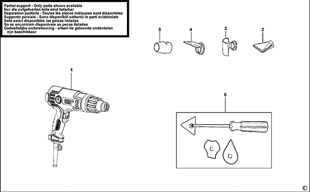 Black & Decker KX2200 Type 1 Heatgun Spare Parts KX2200