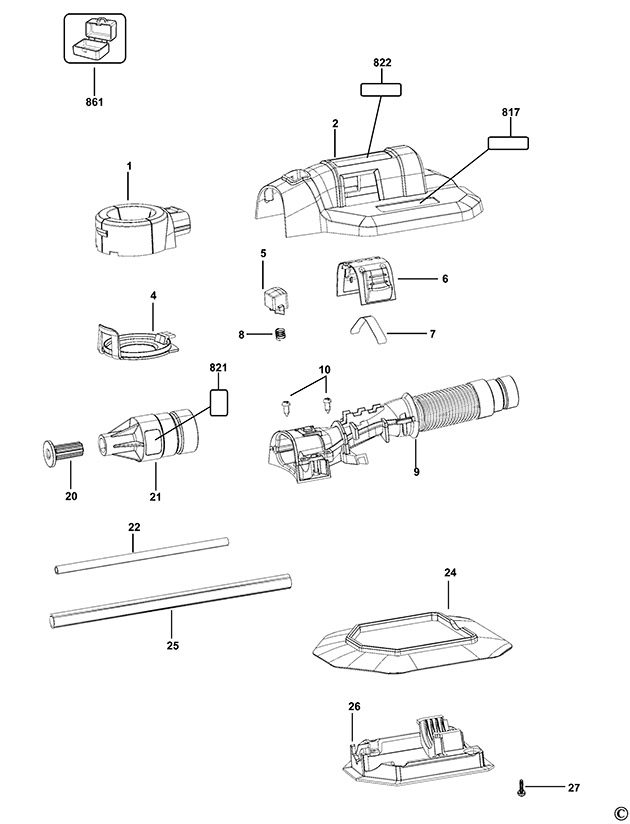 DeWalt DWH050 Type 1 Extractor Kit Spare Parts DWH050