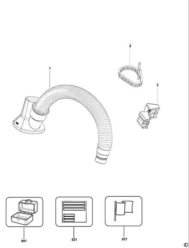 DeWalt DWH052 Type 1 Extractor Kit Spare Parts DWH052