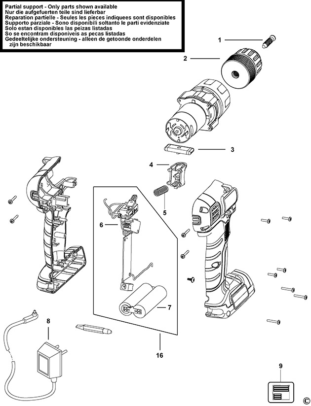 Black & Decker EPL7I Type H1  Spare Parts EPL7I
