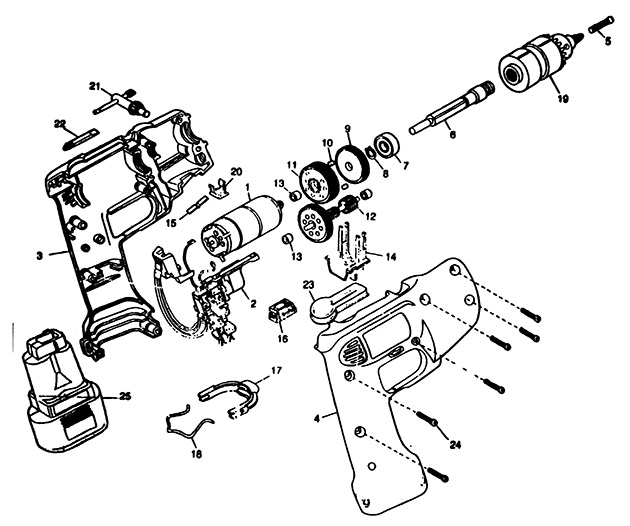 Black & Decker 1962 Type 1 Drill Spare Parts 1962