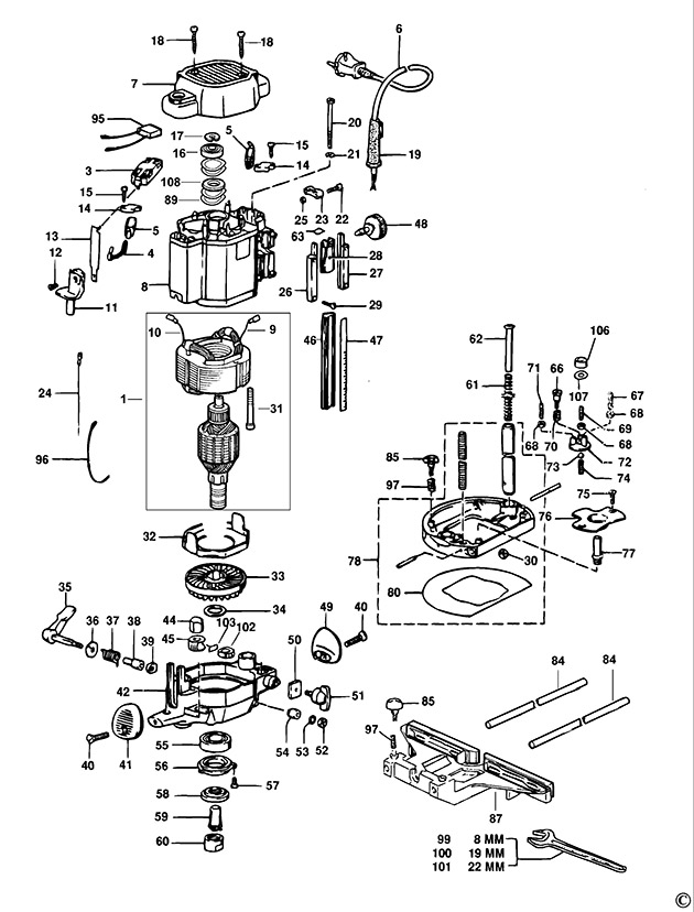 Elu MOF131 Type 1 Router Spare Parts - Part Shop Direct