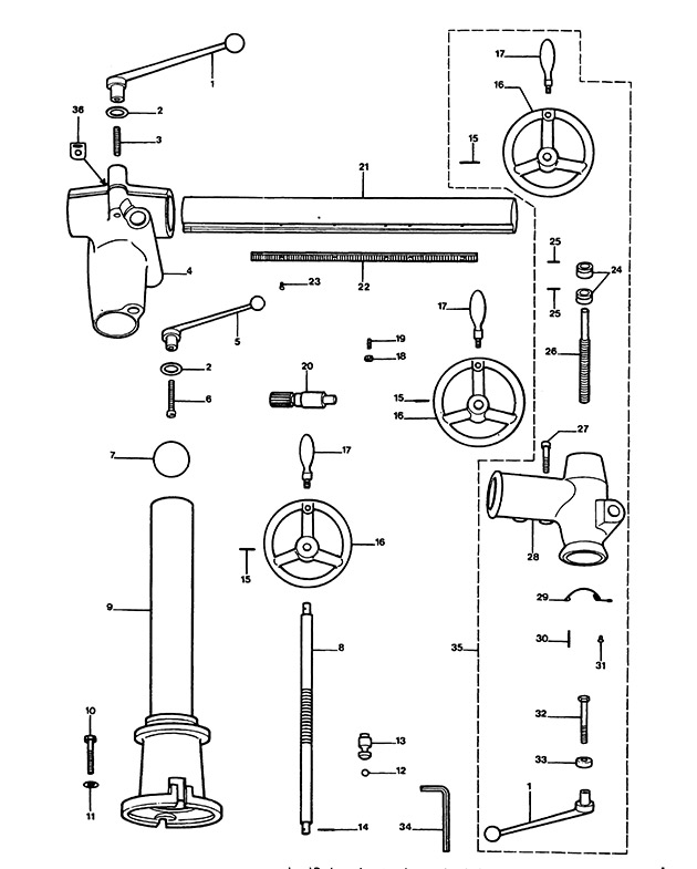 Elu E34501 Type 1 Mva34 Stand Spare Parts E34501
