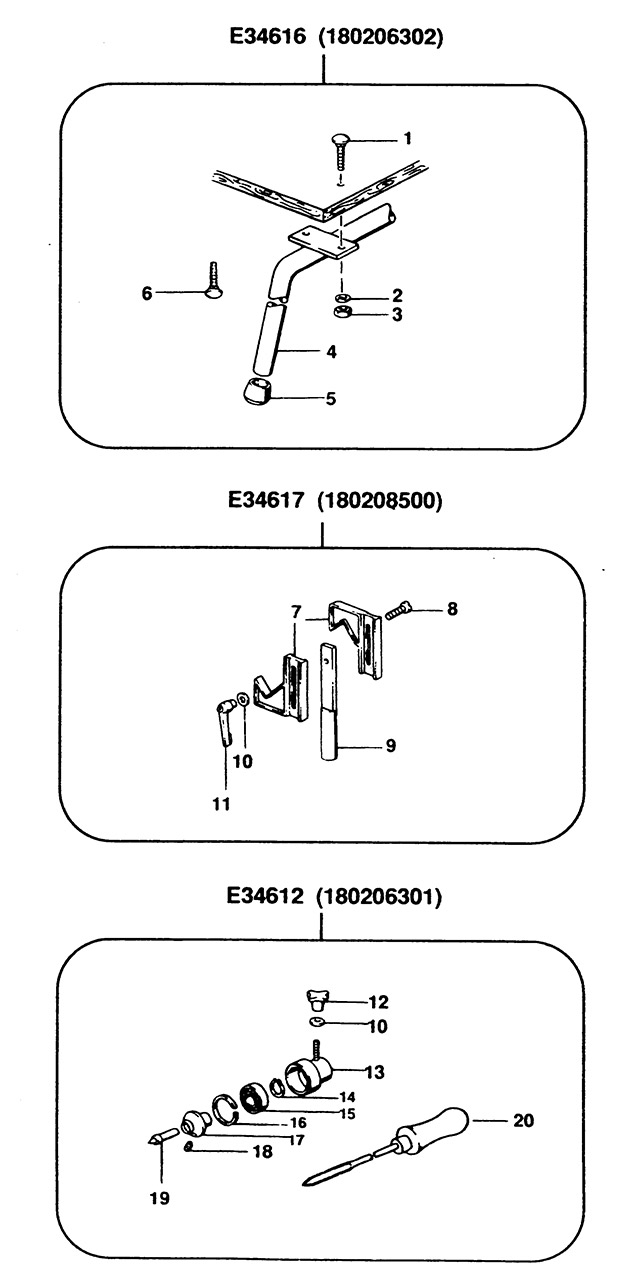 Elu E34617 Type 1 Rest Spare Parts E34617