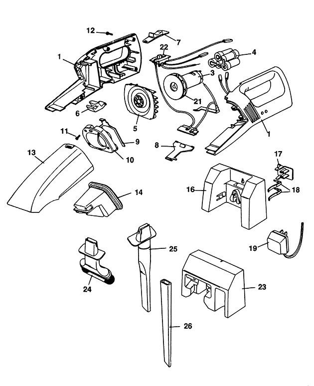 Black & Decker DB4500 Type 1 Powerbrush Spare Parts DB4500