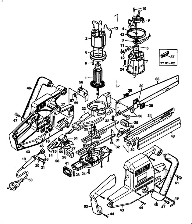 Black & Decker P4111 Type 1-2-3 Universal Saw Spare Parts P4111