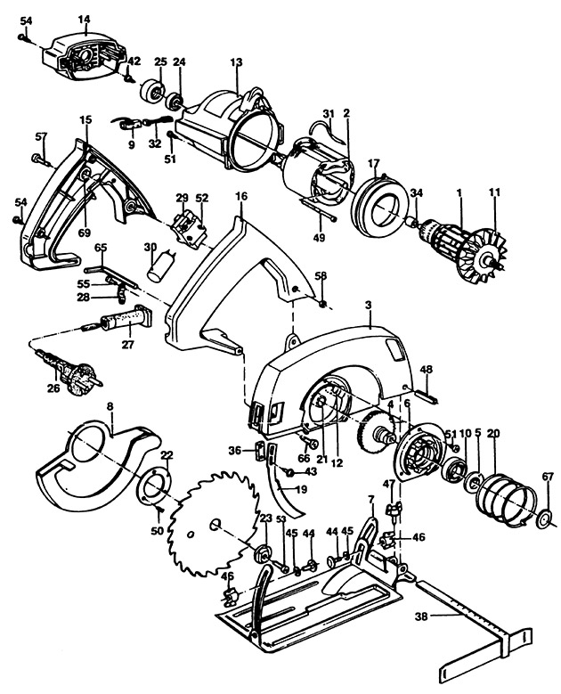 Black & Decker DN56 Type 1 Circ. Saw Spare Parts DN56