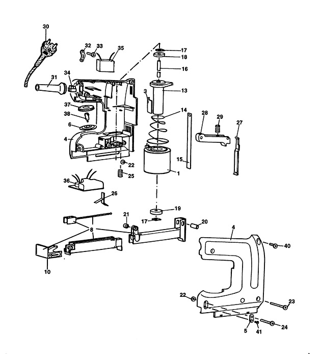 Black & Decker BD418 Type 1 Tacker Spare Parts BD418