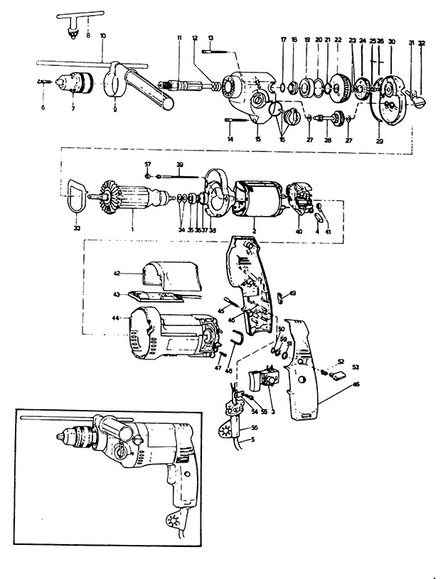 Elu EMD405 Type 1 Drill Spare Parts EMD405