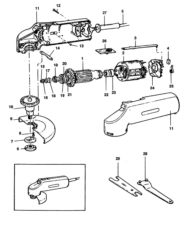 Black & Decker DN5 Type 1 Sander/grinder Spare Parts DN5