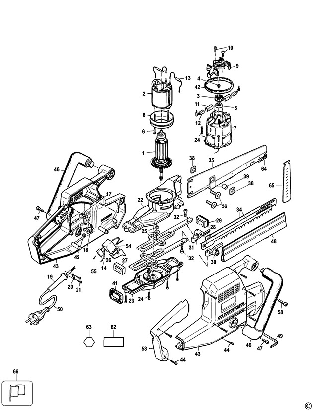 Elu MSU430Z Type 1 Universal Saw Spare Parts MSU430Z