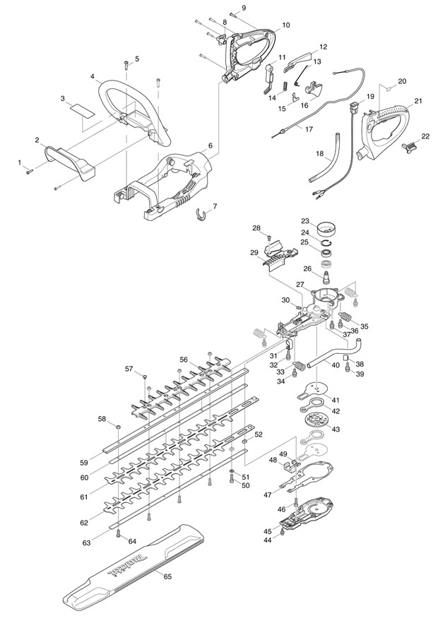 Makita EH5000W Corded 110v 240v Hedge Trimmer Spare Parts EH5000W