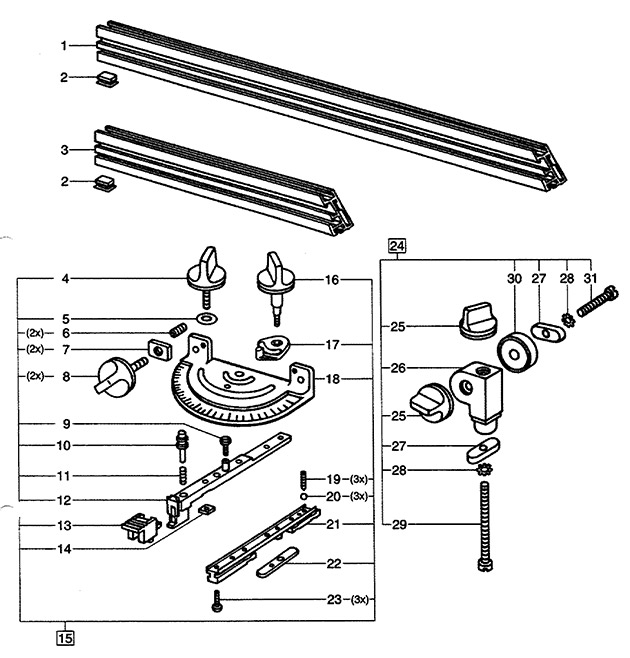 Festool 583161 Basis Wra 560 Angle Stop Spare Parts 583161