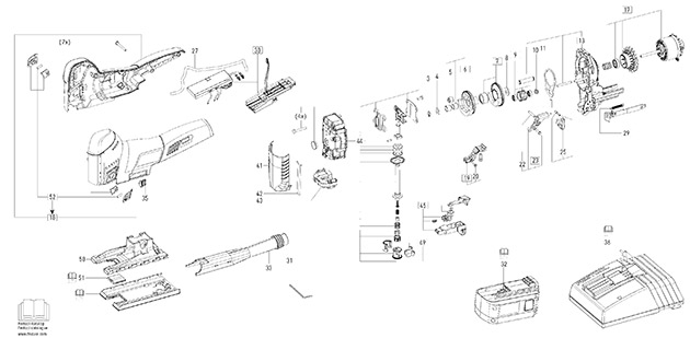 Festool 10005015 Psc 420 Eb Fl Cordless Jgsaw Spare Parts 10005015