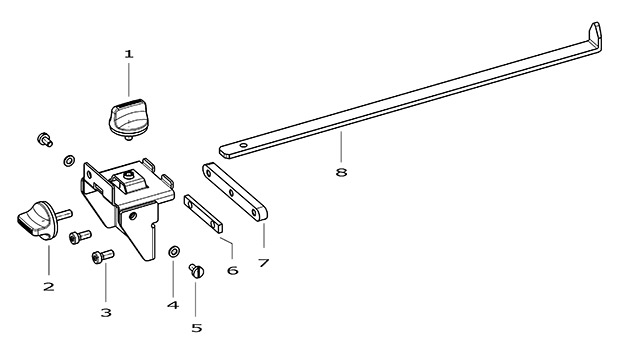 Festool 488564 Guide Rail Longitudinal Stop Mft - La Spare Parts 488564