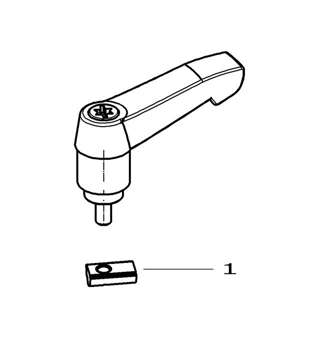 Festool 493234 Routing Template Clamp Lever Mfs - Fs Et - Bg Spare Parts 493234