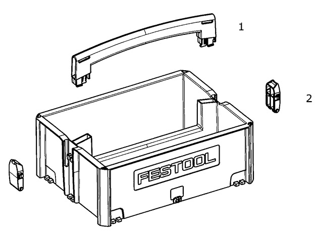 Festool 495024 Sys-tb-1 Systainer Toolbox Spare Parts 495024