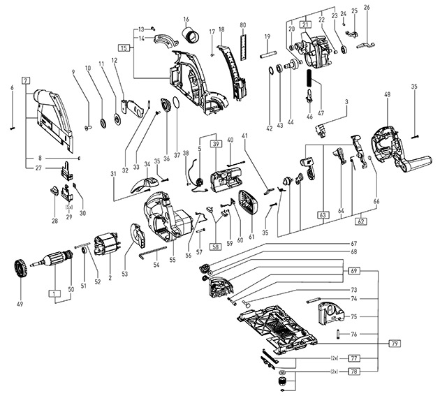 Festool 500898 Ts 55 Rebq Circular Saw 230v Spare Parts 500898