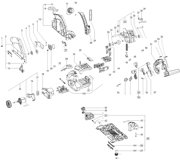 Festool 500929 Tsc 55 Reb Cordless Plunge Cut Saw Spare Parts 500929