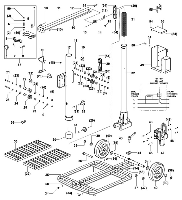 Festool 768209 Ms 57 Mixer Spare Parts 768209