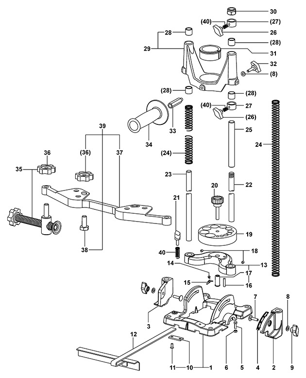 Festool 768236 Gd 460 A Drill Stand Spare Parts 768236