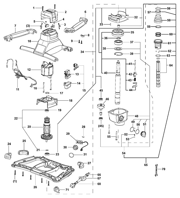 Festool 768592 Mx 1000/2 E Ef Mixer Spare Parts 768592
