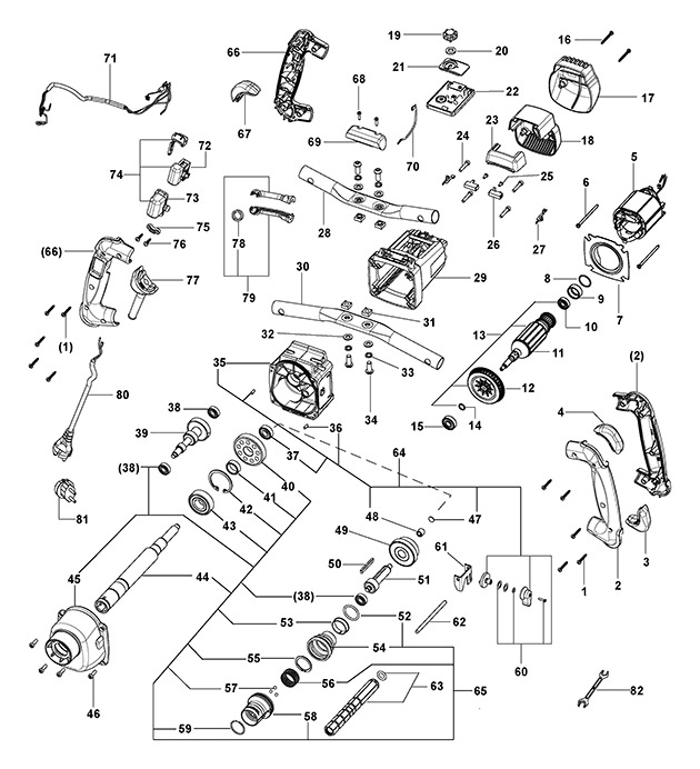 Festool 768704 Mx 1200/2 E Ef Mixer Spare Parts 768704