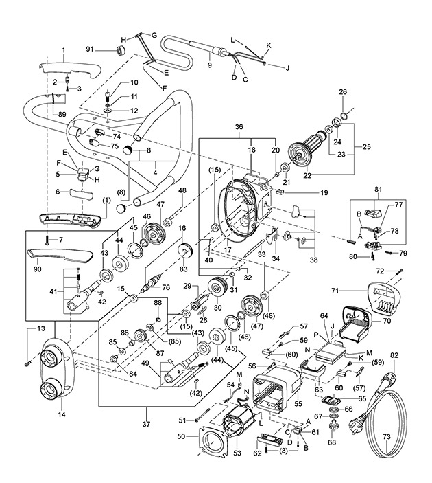 Festool 769238 Mx 1600/2 Eq Duo Mixer Spare Parts 769238