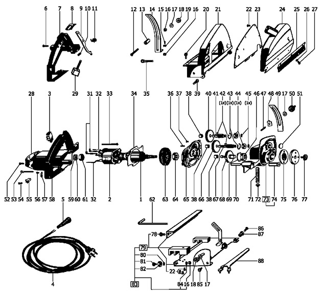 Festool 490010 Axt 50 La Cut-off Saw Spare Parts 490010