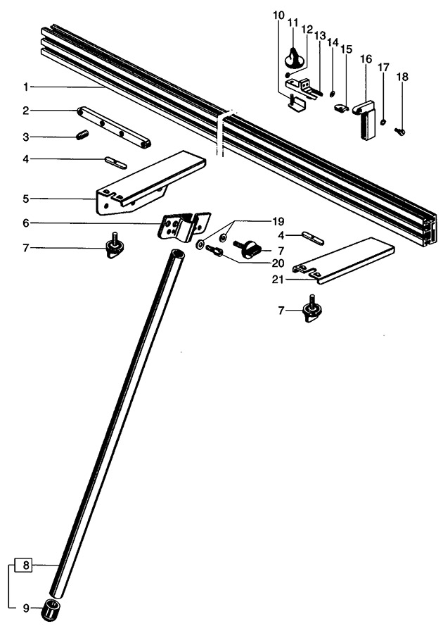Festool 483691 Basis Ka 2000 Extension Fence Spare Parts 483691
