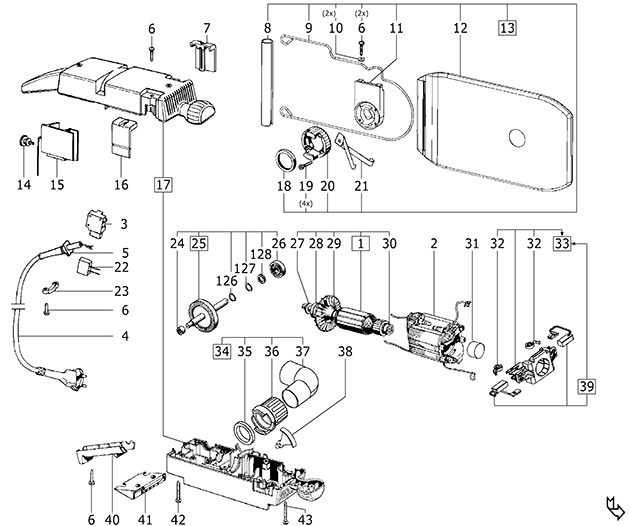 Festool 490594 Bs 75 E Belt Sander Spare Parts 490594