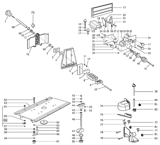 Festool 495136 Cmsof 1400/of 2000 Router Table Accessories Spare Parts