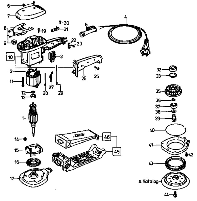Festool 488777 Et 2 E-c Corded Ros Eccentric Sander Spare Parts 488777