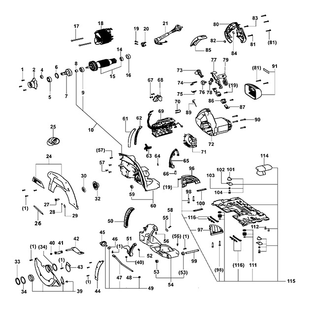 Festool 768000 Hk 85 Eb Corded Circular Saw Spare Parts 768000