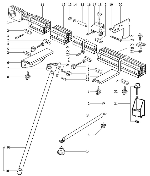 Festool 494335 Ka-ks 120 Trimming Attachment Spare Parts 494335