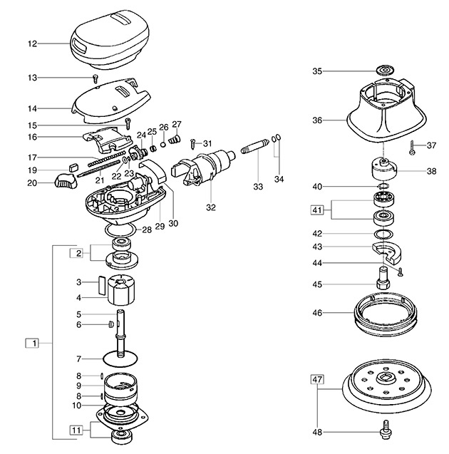 Festool 692059 Lex 150/3/m Corded Ros Eccentric Sander Spare Parts 692059