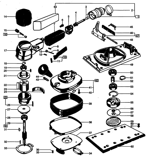 Festool 692052 Lrb-ias2 Corded Ros Eccentric Sander Spare Parts 692052