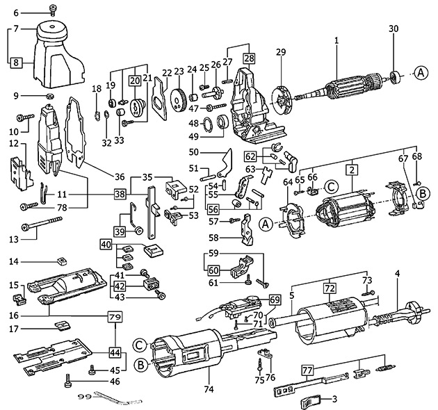 Festool 489846 Ps 2 Jigsaw 230v Spare Parts 489846