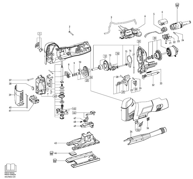 Festool 496064 Ps 400 Ebq Gb Jigsaw 110v Spare Parts 496064
