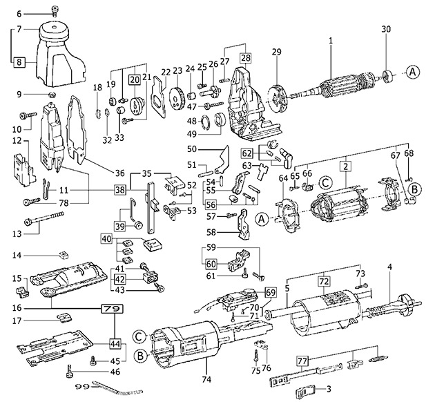 Festool 488951 Ps 2 E Jigsaw Spare Parts 488951