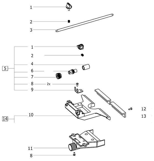 Festool 495182 Edge Router Mfk 700 Parallel Side Fence Sa Spare Parts 495182