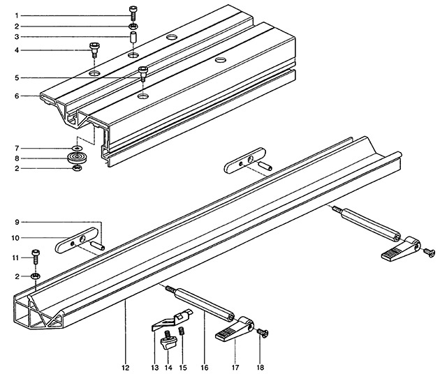 Festool 489576 Basis Sas 500 Sliding Fence Sa Spare Parts 489576
