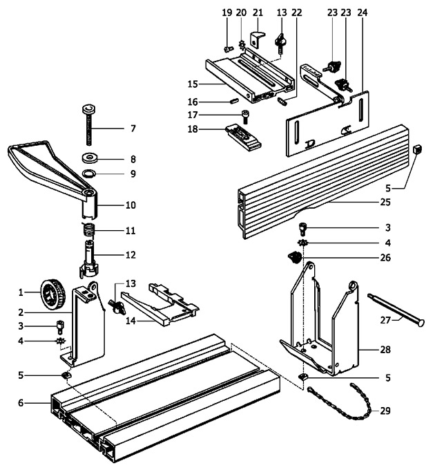Festool 485017 Bench Unit Se - Hl 850 Spare Parts 485017