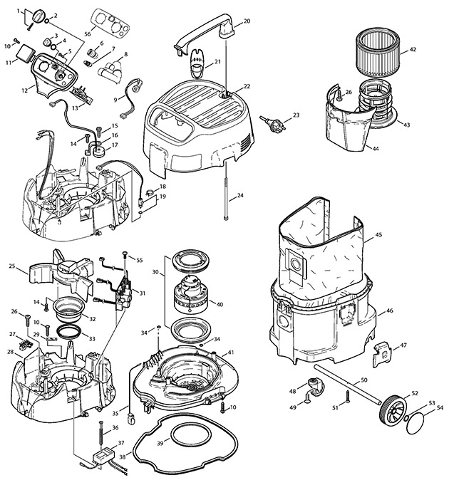 Festool 493549 Srm 45 Le-ec Sr Dust Extractor 230v Spare Parts 493549