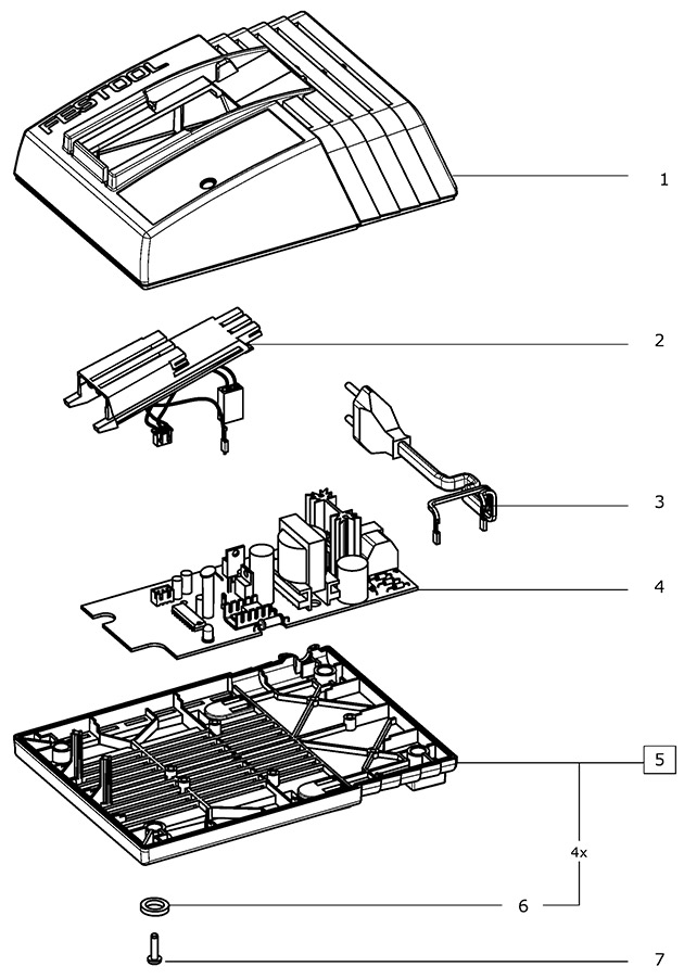 Festool 494635 Trc 3 C 12 Li Charger 240v Spare Parts 494635