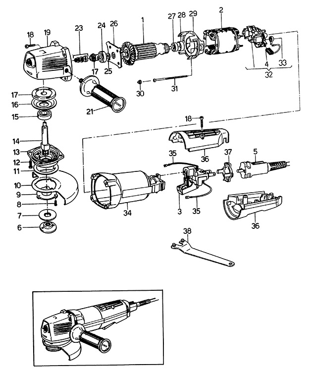 Black & Decker DN11 Type 1 Sander/grinder Spare Parts DN11