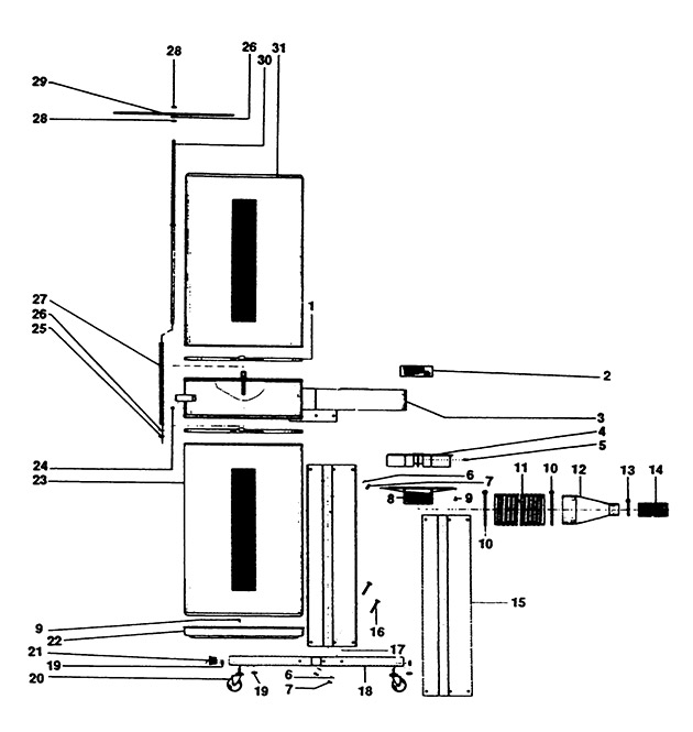 DeWalt DW613-----B Type 1 Dust Extractor Spare Parts DW613-----B