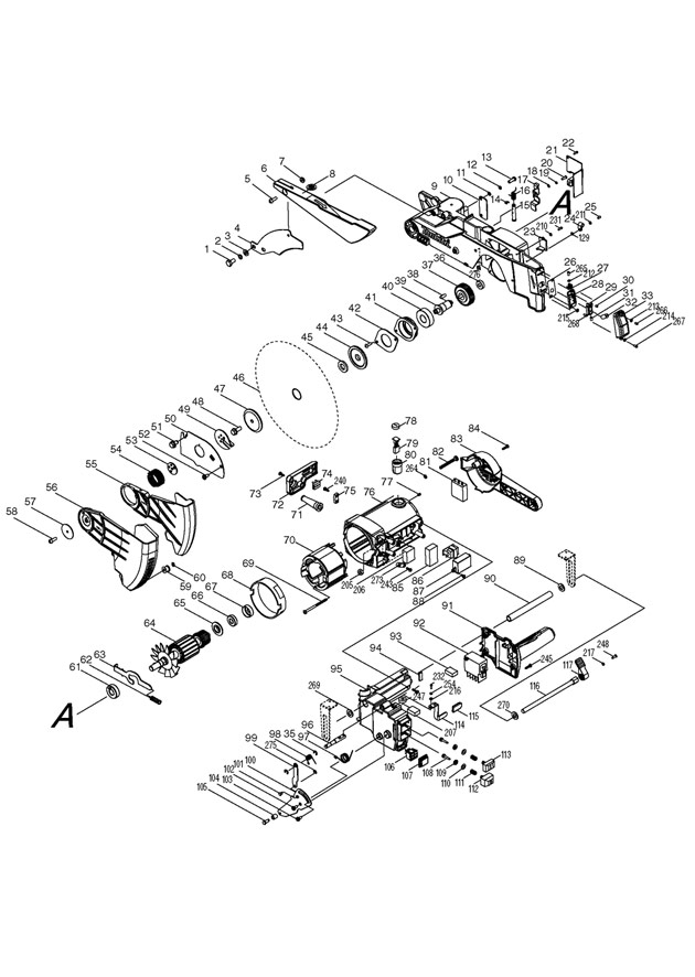 Makita LH1200FL Corded 305mm Combination Table/mitre Saw 110v & 240v Spare Parts LH1200FL