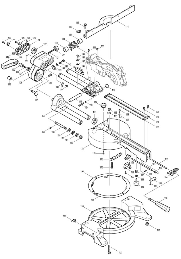Makita LS0714FL Corded 190mm Slide Compound Mitre Saw 110v & 240v Spare Parts LS0714FL