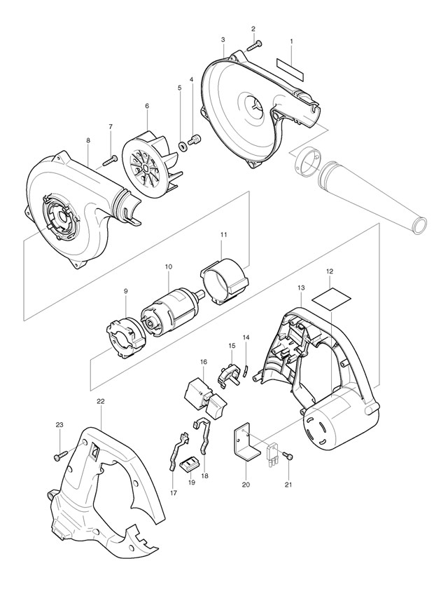 Makita UB140D Cordless 14.4v Garden Leaf Blower Spare Parts UB140D